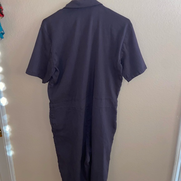 Grey jump suit button front y2k fashion street wear grunge one piece retro top - Picture 4 of 10